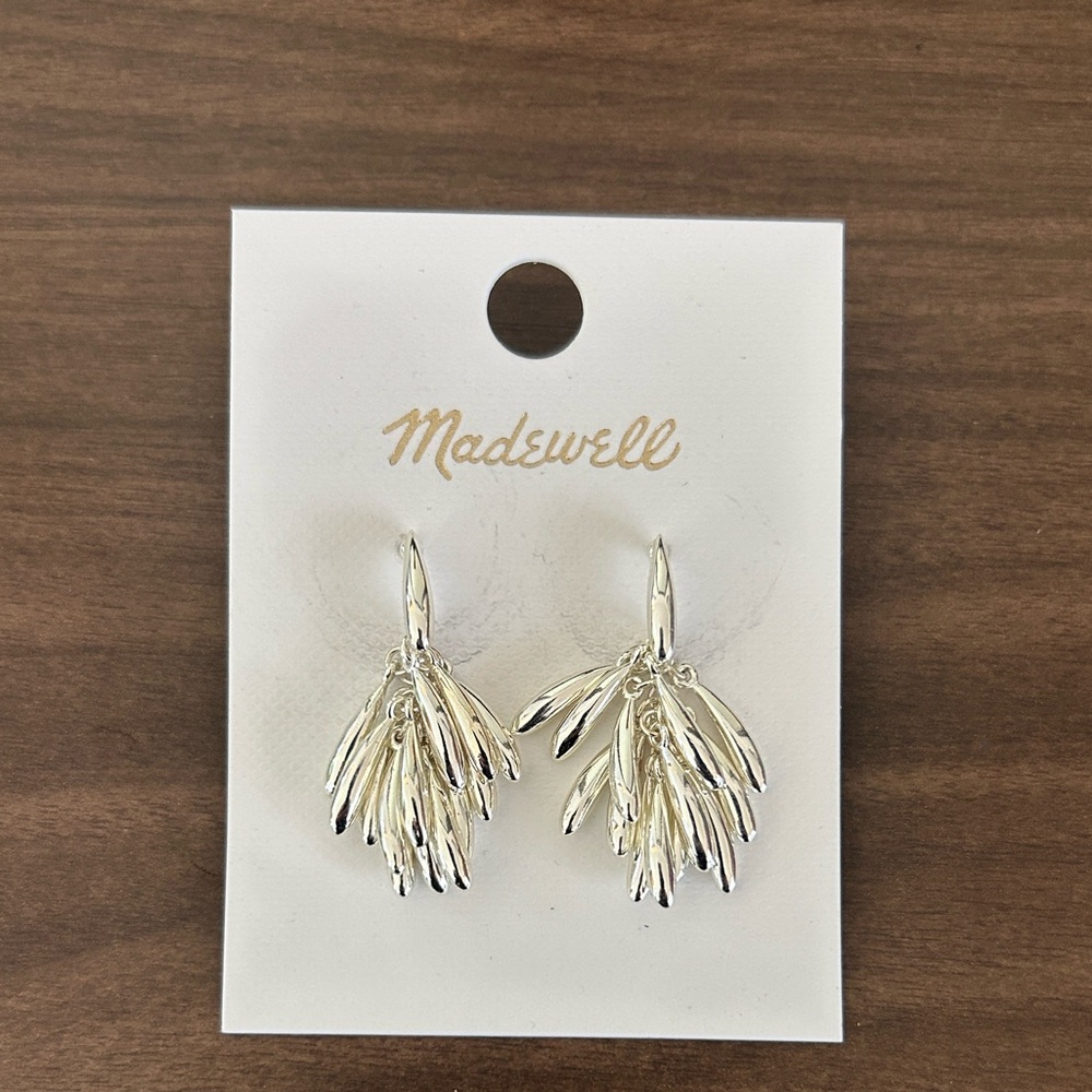 New Madewell Cluster Teardrop Earrings